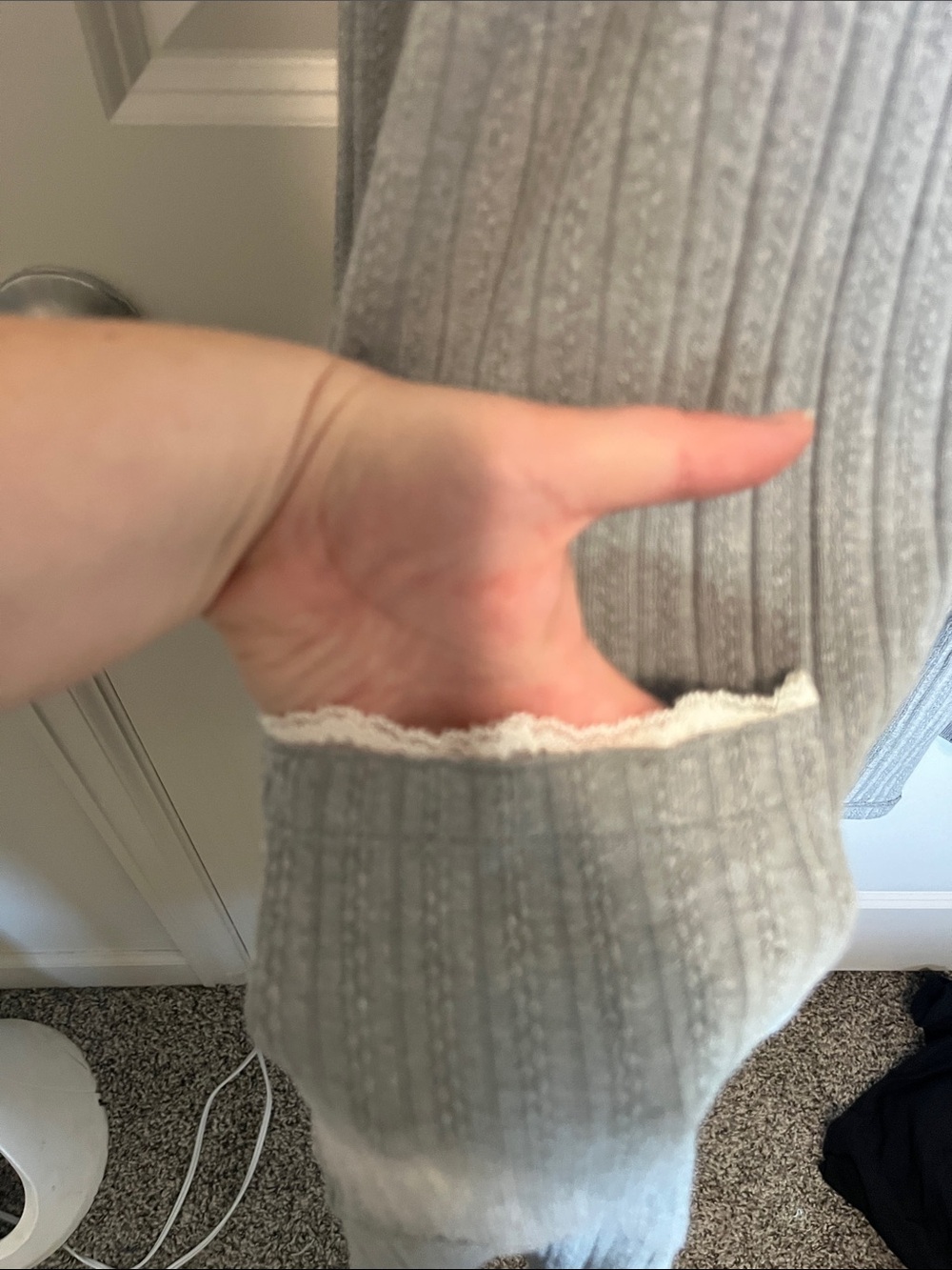 Blu Pepper Ribbed Open-Front Long Cardigan - Picture 3 of 7